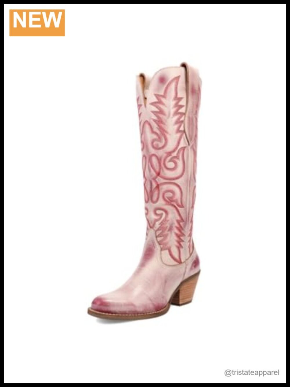 Dingo Women's Faded Love Leather Mid-Calf Pull-On Western Boots
